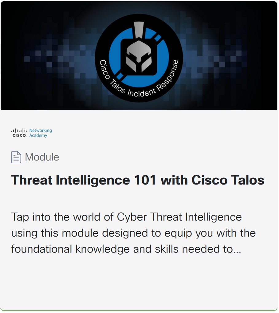 Threat Intelligence 101 with Cisco Talos image